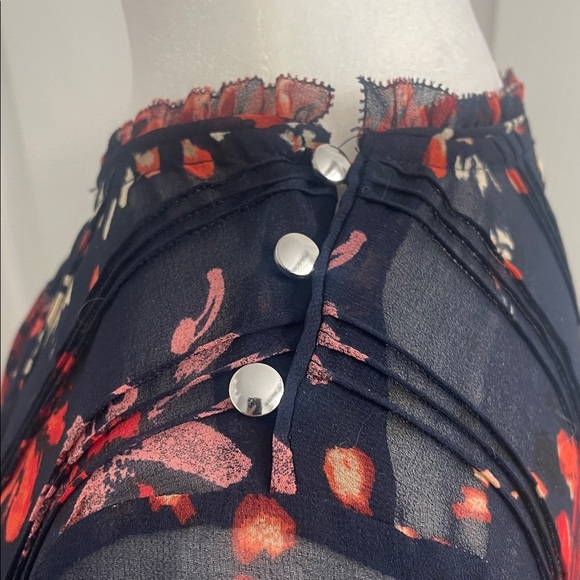 Wilfred Lourdes Floral Blouse - Red and Navy - Picture 14 of 16